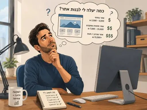 כמה עולה לבנות ולתחזק אתר אינטרנט?